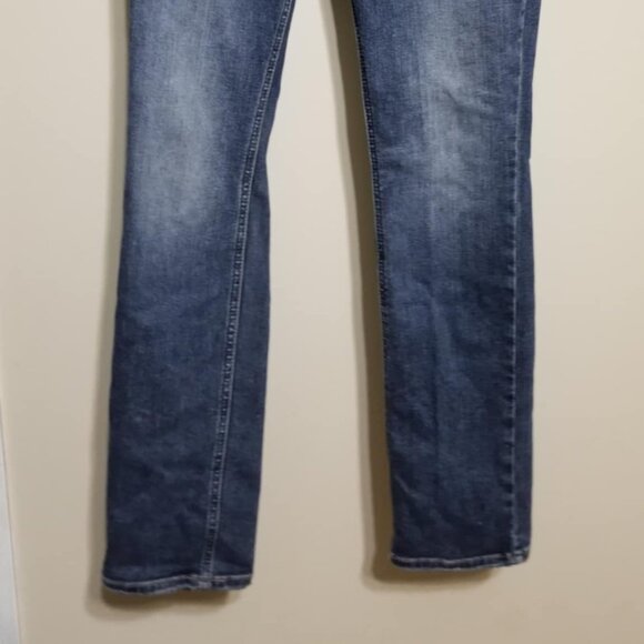 Silver Jeans Women's Denim Elyse Straight size 26 Factory Distressed Casual - Picture 3 of 11